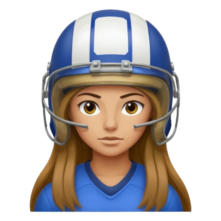 Long Haired Football Players, Female player sticker