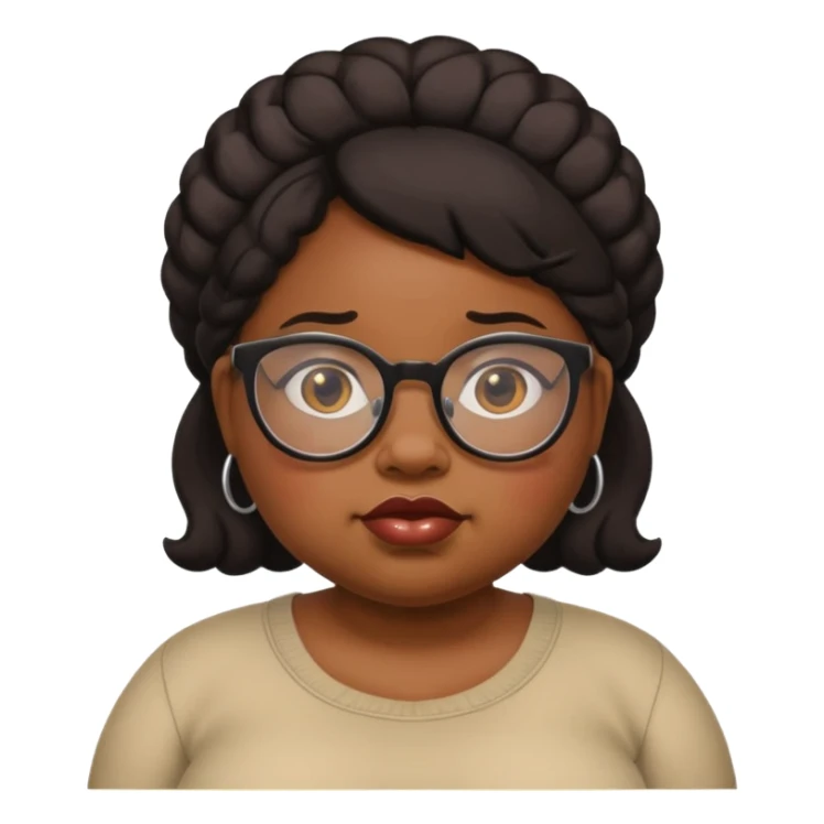 ugly black girl with glasses and fat butt sticker