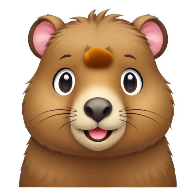 A capybara drawn in a manga style (kawaii) sticker