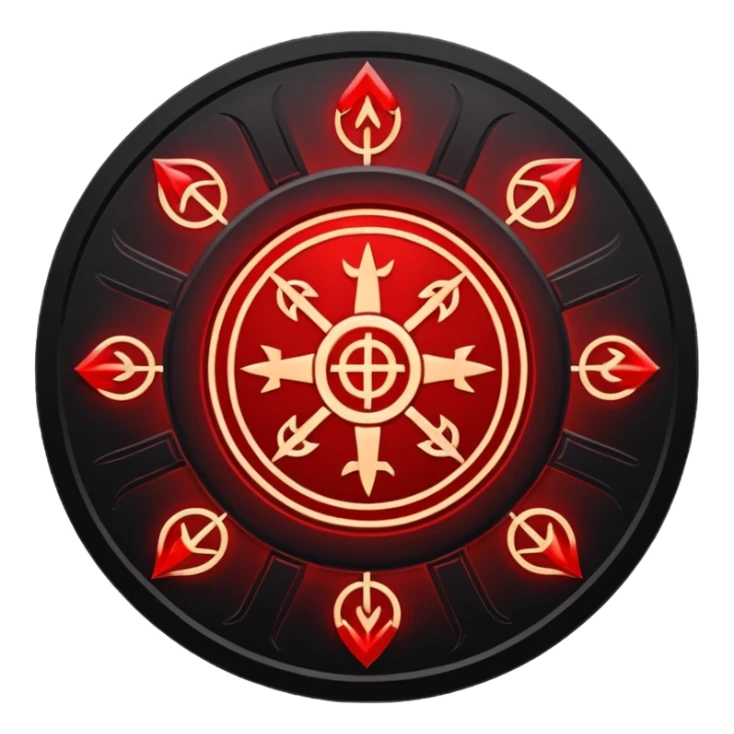 Ritual Circle – Glowing red symbols on the ground
 sticker