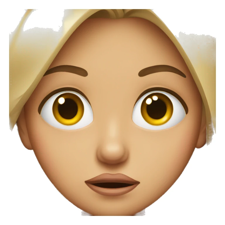 girl rolling her eyes with her mouth open  sticker