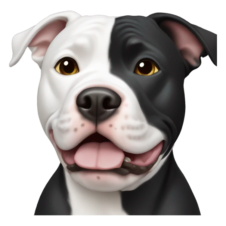 Black with white pit bull terrier dog sticker