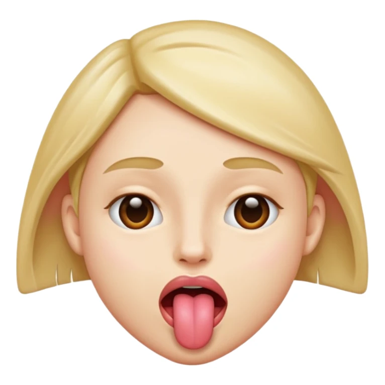 face with tongue out with hands on the side facing out sticker