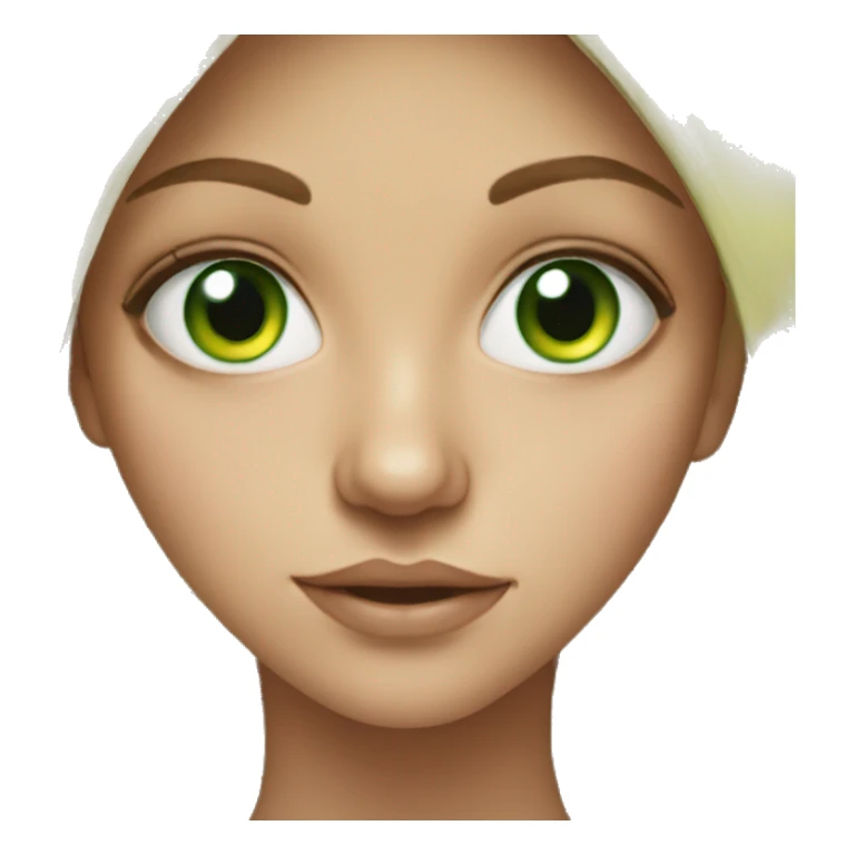 realistic portrait of girl green eyes  sticker