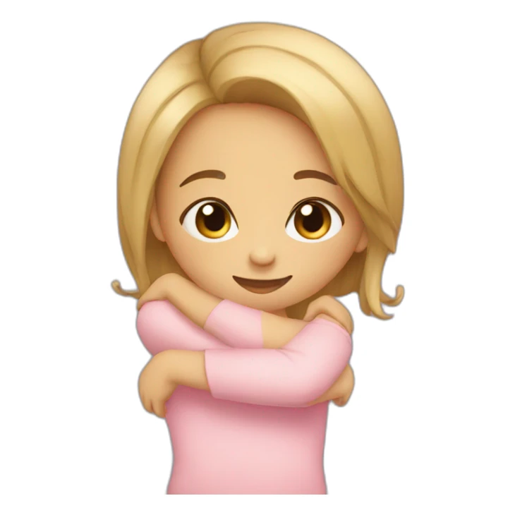 girl selfhugging sticker
