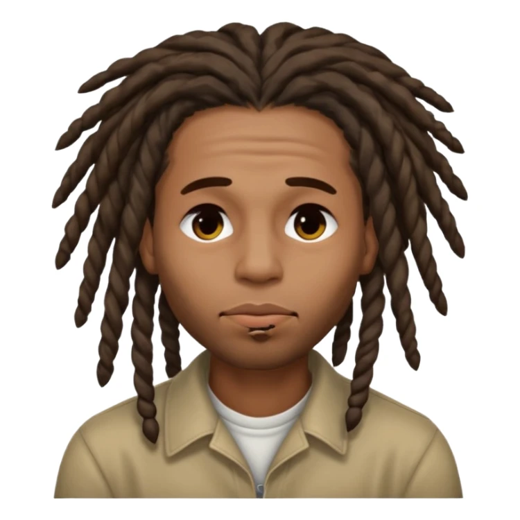 Black man with dreads and a clean shave puckering his lips and closing his eyes sticker