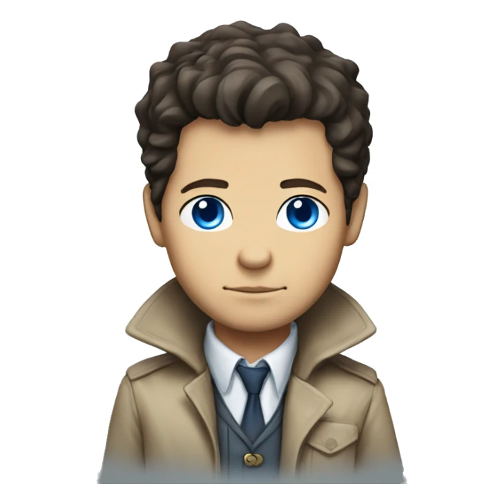 Castiel from supernatural with blue eyes  sticker