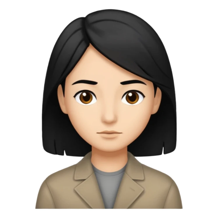 50 yr old mostly black hair with some grey, side swept part,  sticker