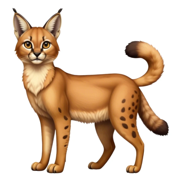 Epic Cute Dark Warm Caracal-Bobcat-Serval full body sticker