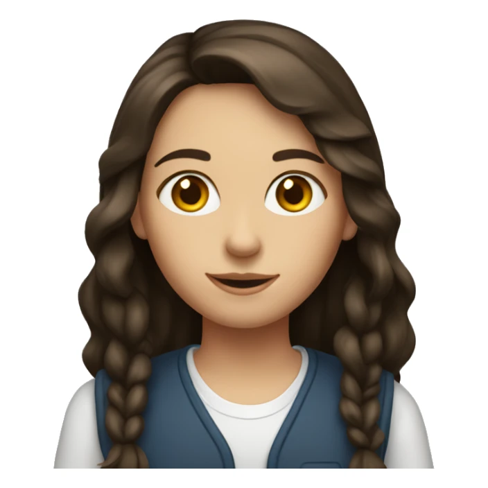 a brunette girl on school sticker