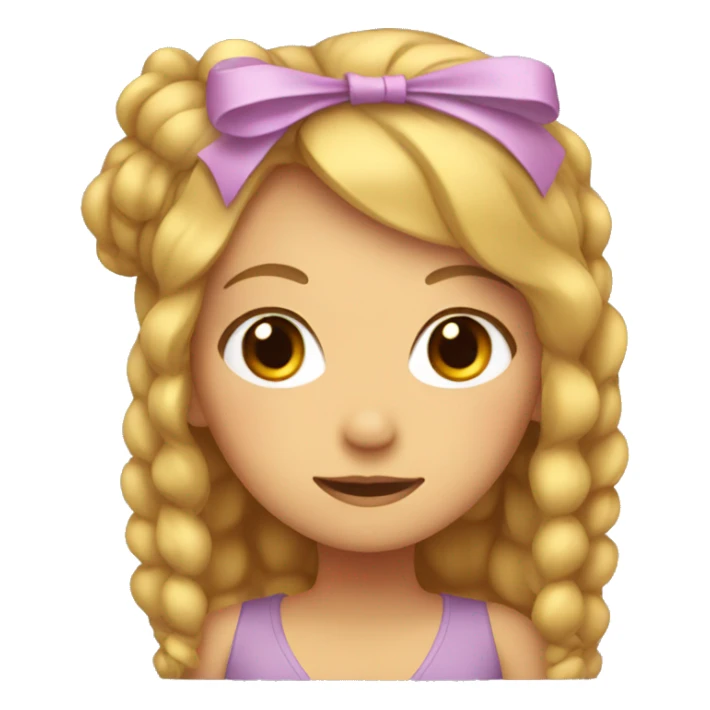 girl with bow in hair sticker
