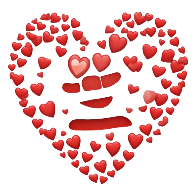 Really big red heart that says I love you Loren  sticker