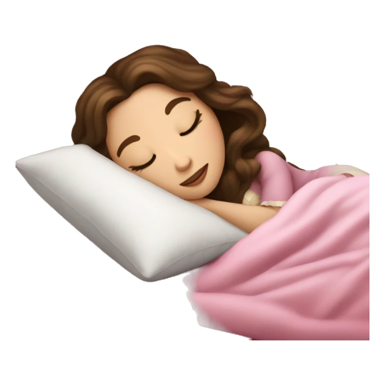 sleeping beauty brunette white girl with a silk pillow sticker
