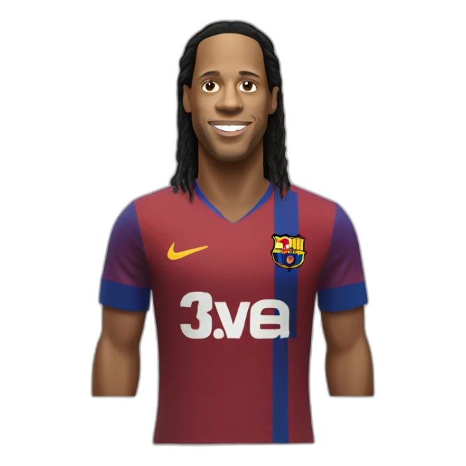 ronaldinho realistic football player sticker