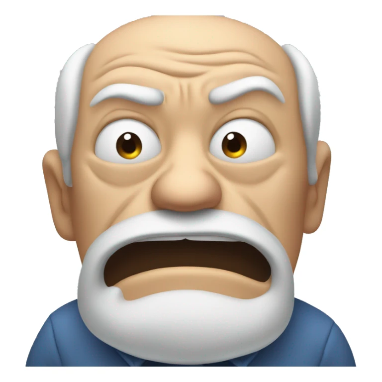 A grumpy old man in need of a nap, growling sticker