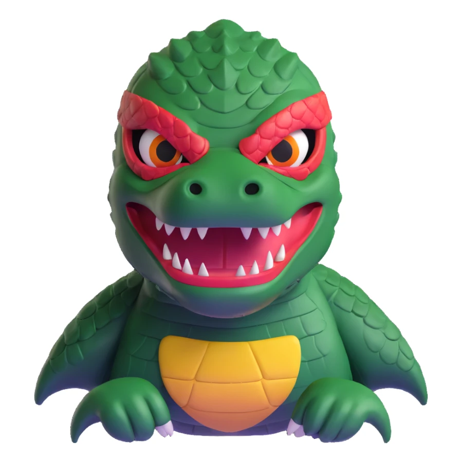 alligator luchador mask with scaly texture and menacing eyes sticker