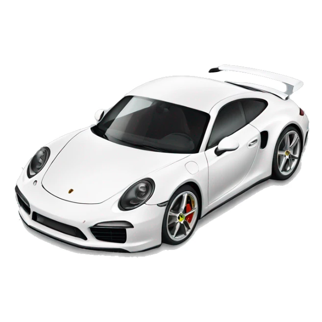 Porsche sports scar white/silver sticker