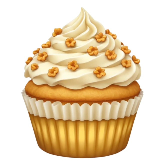 Vanilla cupcake with fried cereal flakes on top sticker