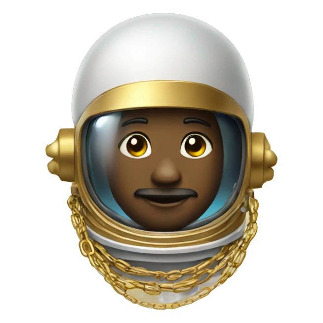 Astronaut with a tophat and a gold chain sticker