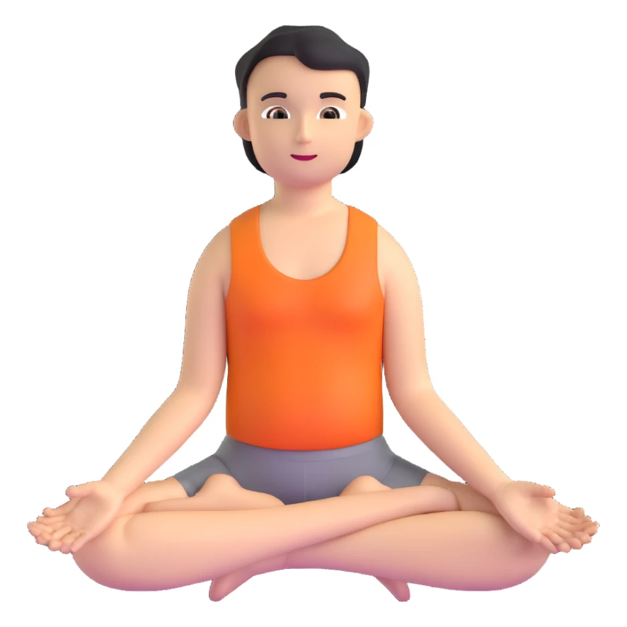 person in lotus pose yoga sticker