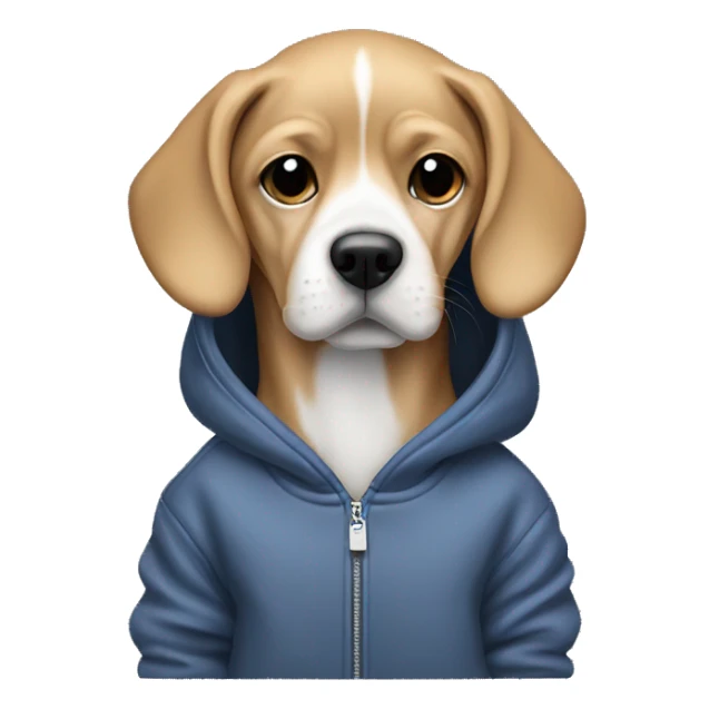 dog wearing balenciaga hoodie sticker