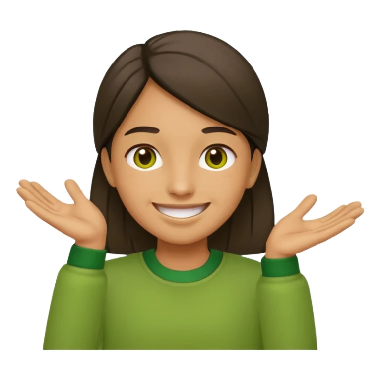 happy face this emoji🤷‍♂️ in green clothes sticker