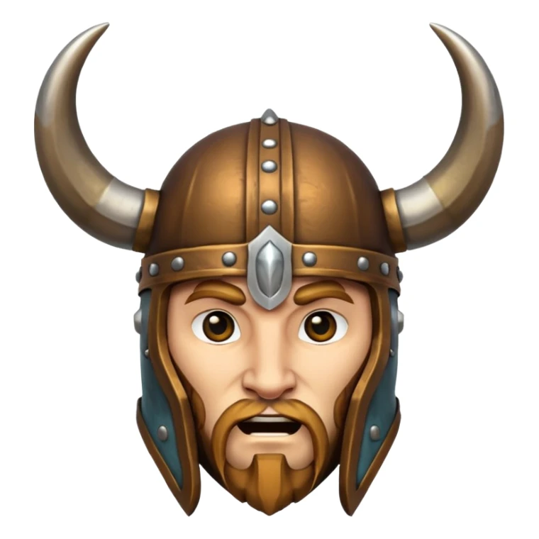 Solo el casco vikingo con cuernos sin cara de persona sticker