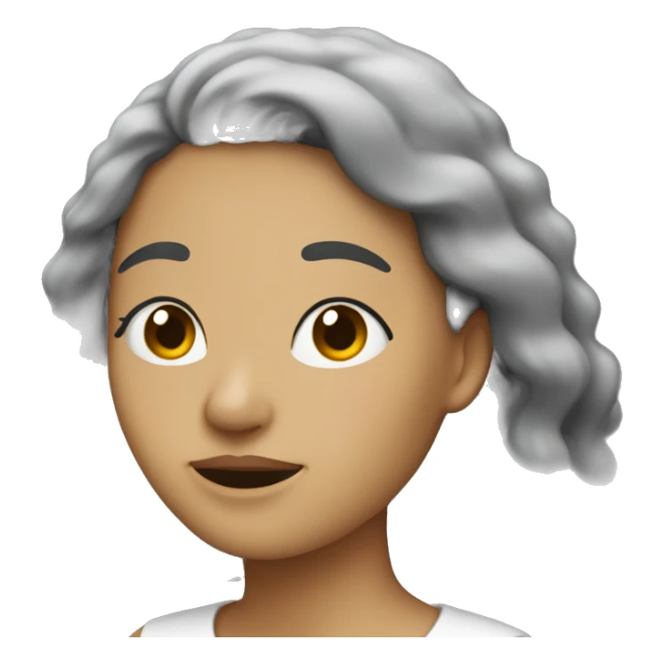 Una mujer durmiendo blanca pelo negro sticker