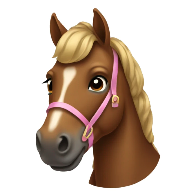 brown horse with a bow on it sticker