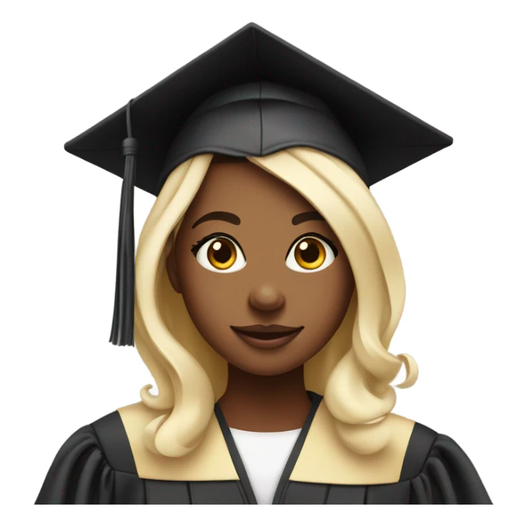 Graduated girl with big eye bags sticker