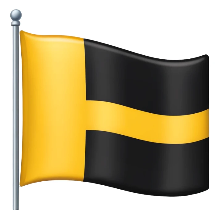 Faz uma bandeira com preto em cima e em baixo coloca amarelo sticker