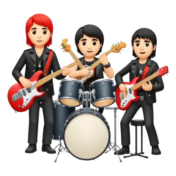 Russian rock band Mashina Vremeni with musicians playing instruments sticker