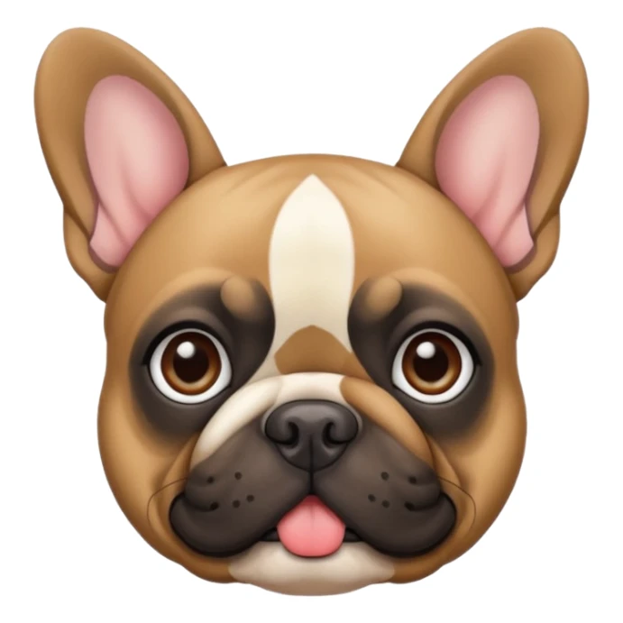 Bouledogue français couleur fauve tête noir  sticker