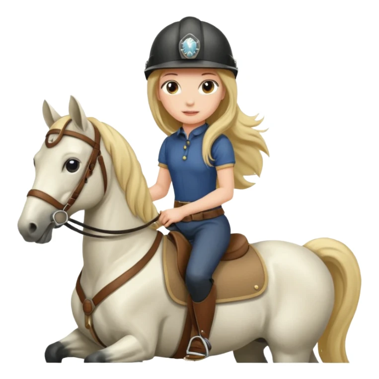 girl on horse sticker