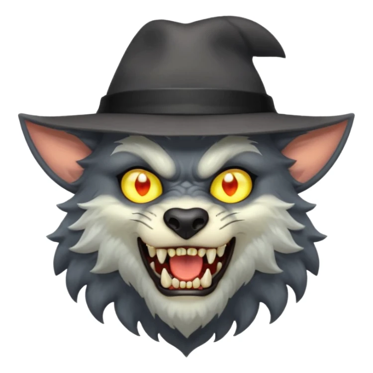 Un hombre lobo tenga gorra sticker
