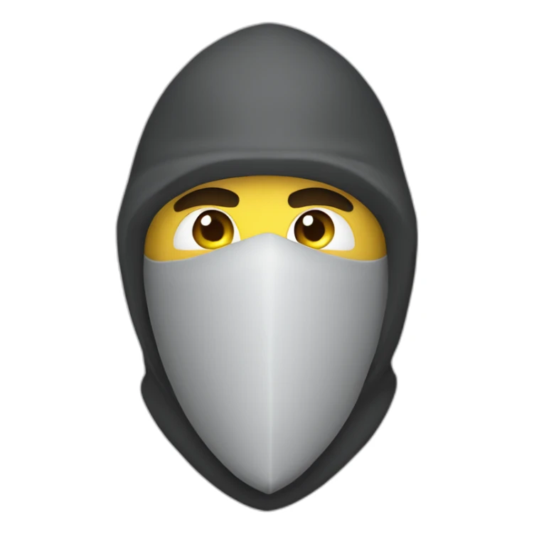 medieval evil saboteur wearing mask, full torso, looking sideways sticker