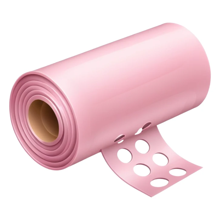 Light pink movie film roll sticker