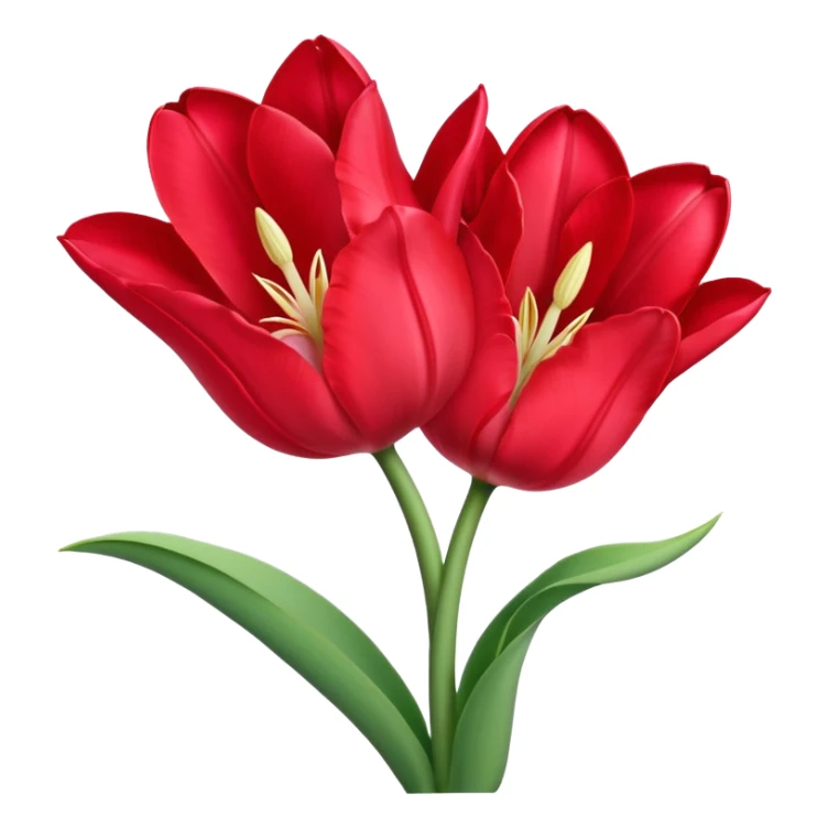 tulip flower entwined with an amaryllis flower sticker