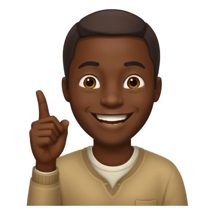 African man pointing and laughing sticker