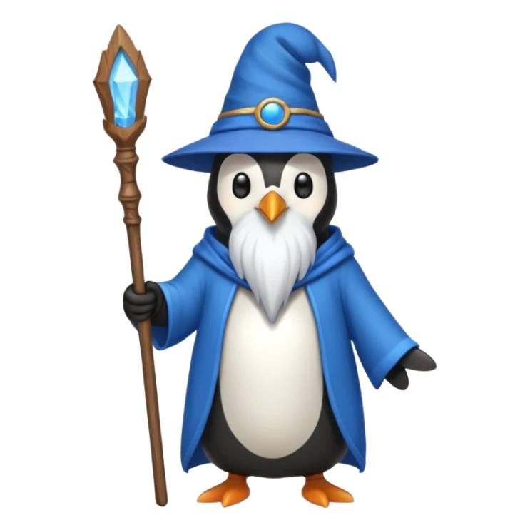 Penguin Wizard sticker