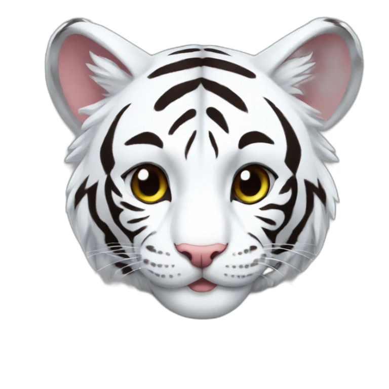 Hybrid of white tiger and bunny sticker