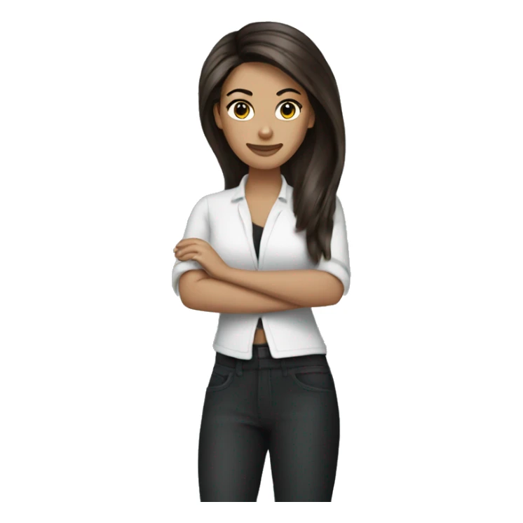 Brunette Hairstylist  sticker