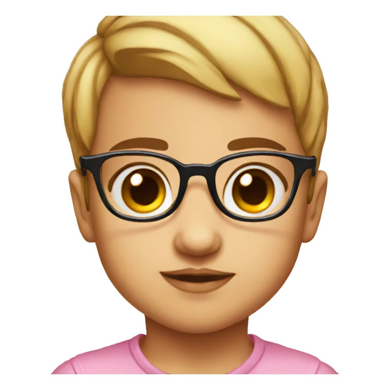 baby glasses large eyebrow sticker