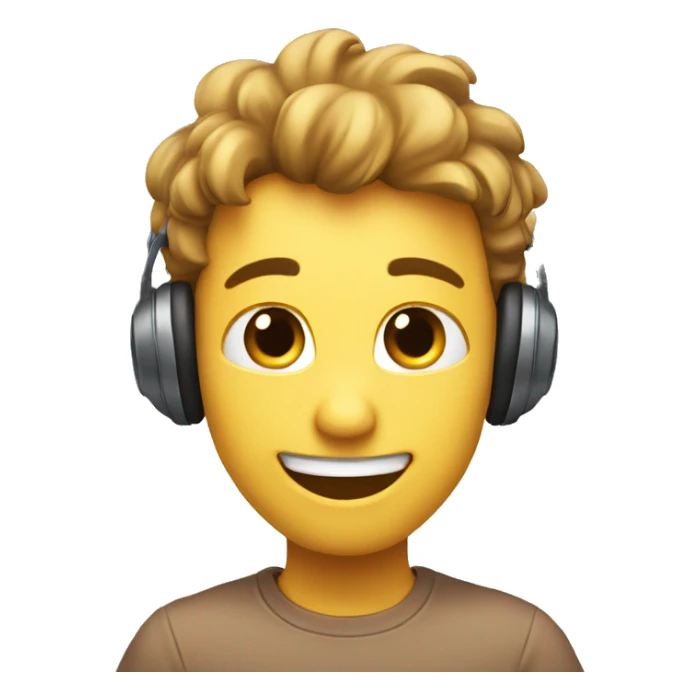 happy face that is listening to something very nice - replace ears with stars sticker
