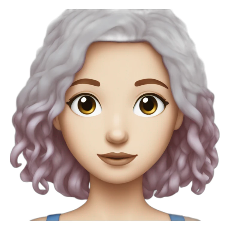 White girl red hair blue eyes sticker