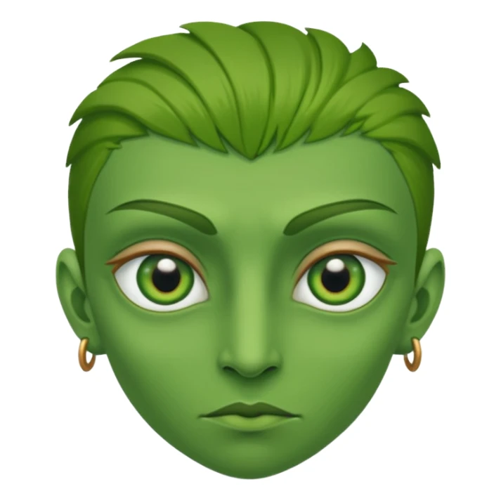 close up looking into the green eye of a greenhawk sticker