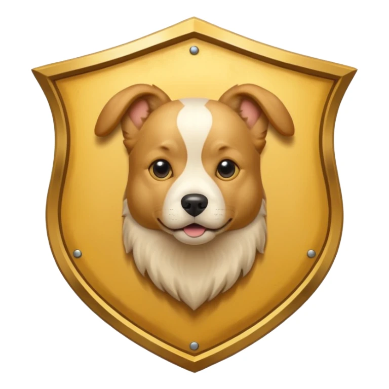 dog in shield sticker