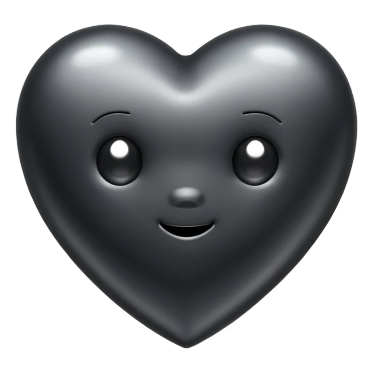 Tellytubby black heart sticker