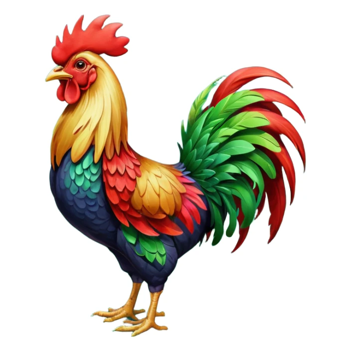 High resolution of A rooster sticker