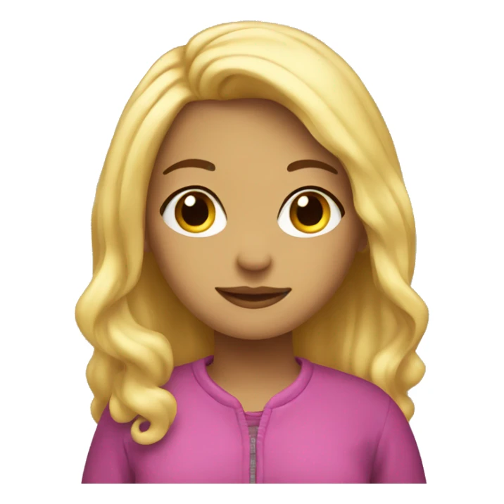 A blonde girl cozy sticker